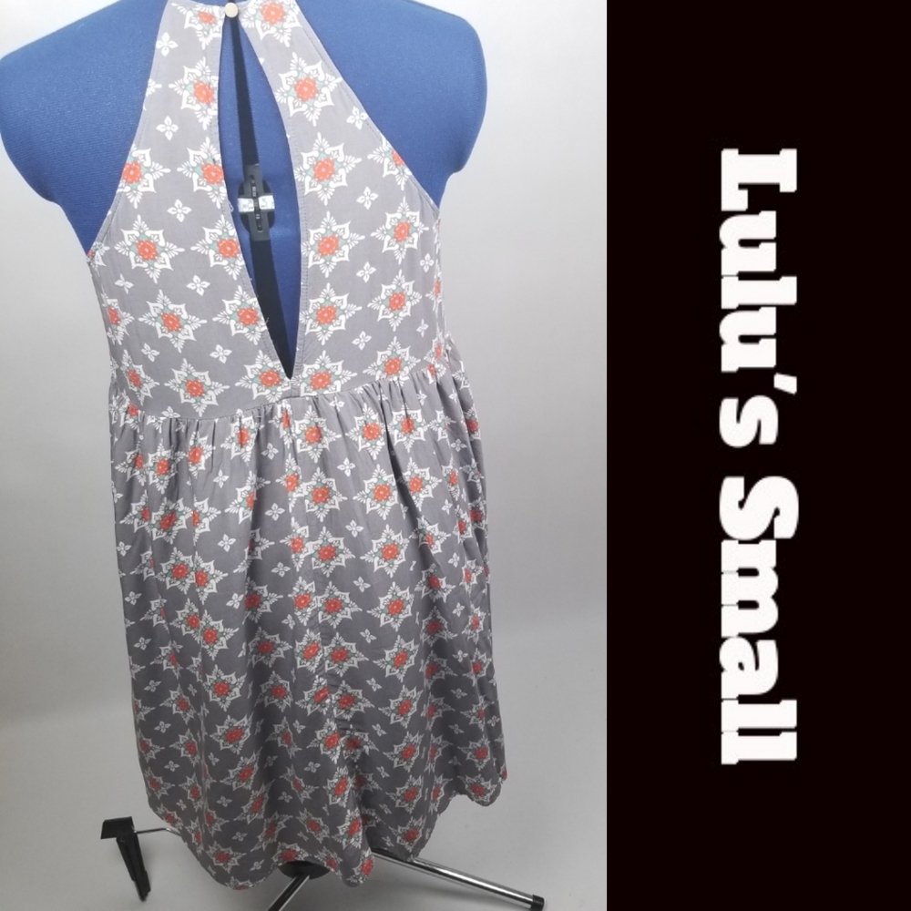 Lulu's Gray Tank Split Back Dress Small - image 4